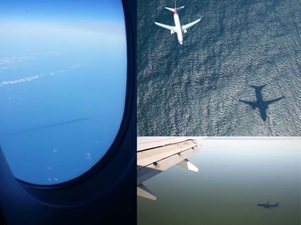Пассажир самолета заснял загадочный огромный подводный объект 