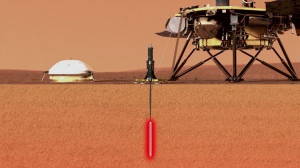 Посадочный марсианский модуль InSight приступил к бурению Марса. Есть первый прогресс