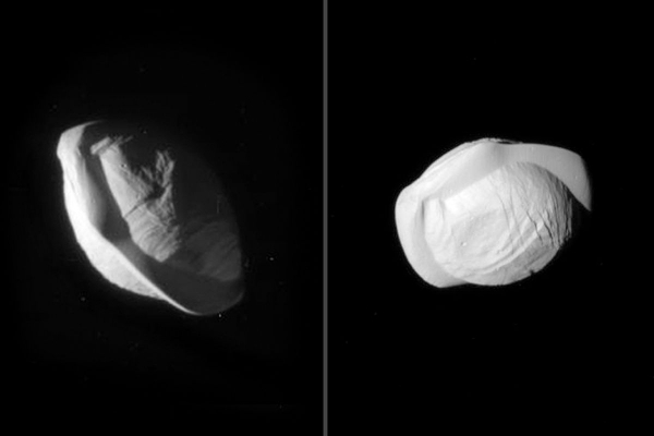 Ученые нашли объяснение странной форме спутников Сатурна