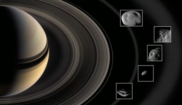 Ученые нашли объяснение странной форме спутников Сатурна